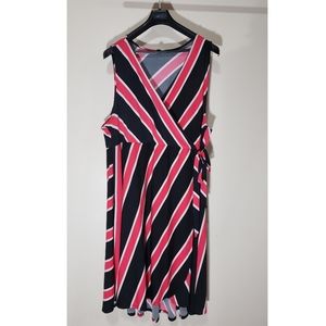 Torrid Faux Wrap Striped Dress Sz 4